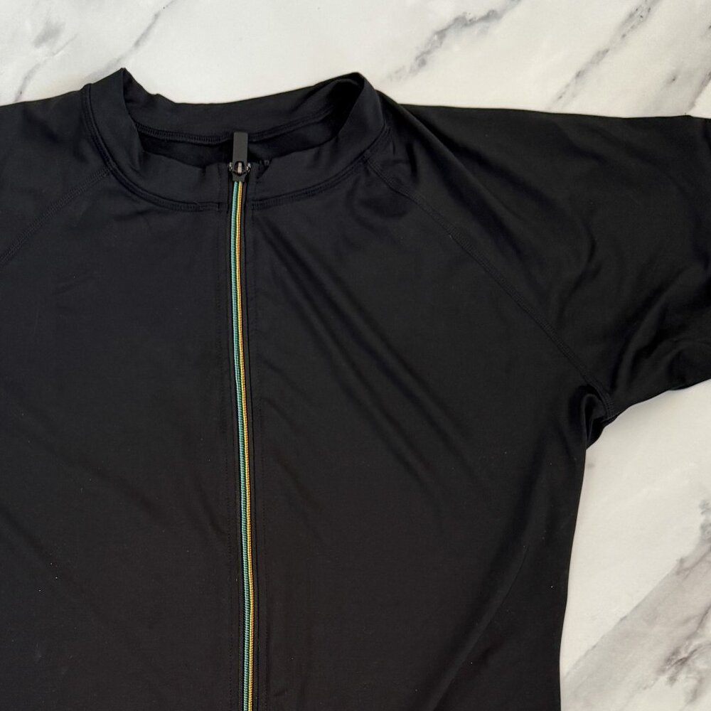 TomboyX Unisuit Black with Rainbow Zipper 6" Inseam Size 2X NWOT